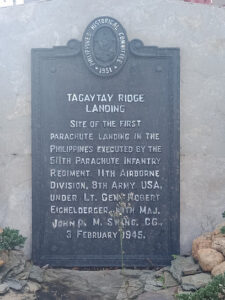 5628 tagaytay ridge landing historical marker 225x300